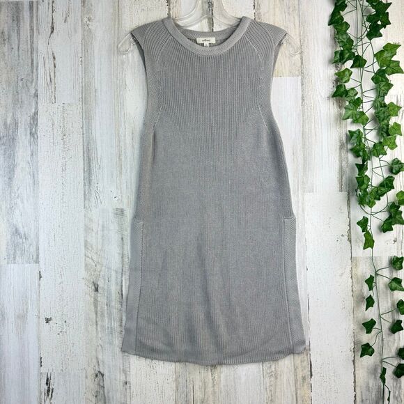 Wilfred Aritzia Palmier Sweater Side Split Knit Sleeveless Tank Top Gray Size XS - Picture 2 of 9